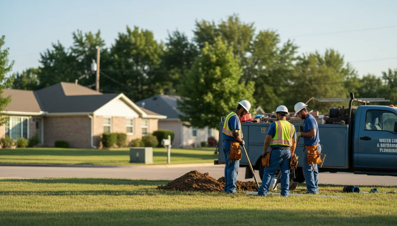 Residential water line and bathroom plumbing service in Brimfield, MA